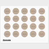 huwelijksgunst simpele elegante moderne ronde sticker (Vel)