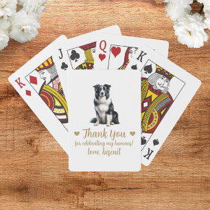 Huwelijksgunst speelkaarten voor honden