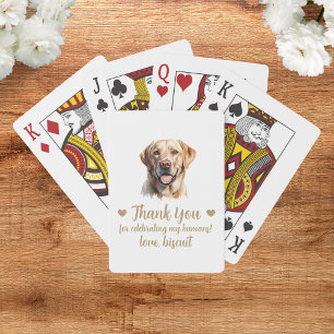 Huwelijksgunst speelkaarten voor honden