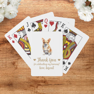 Huwelijksgunst speelkaarten voor honden