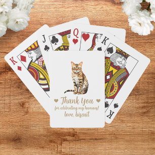 Huwelijksgunst speelkaarten voor katten