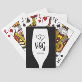 Huwelijksgunst wijn glas monogram speelkaarten (Achterkant)