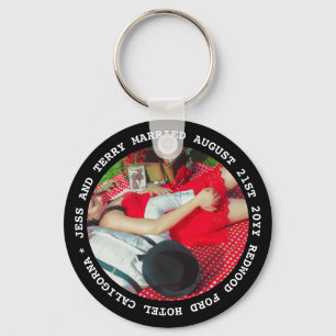 Huwelijksgunsten foto tekst Cadeaus onder $4 Sleutelhanger