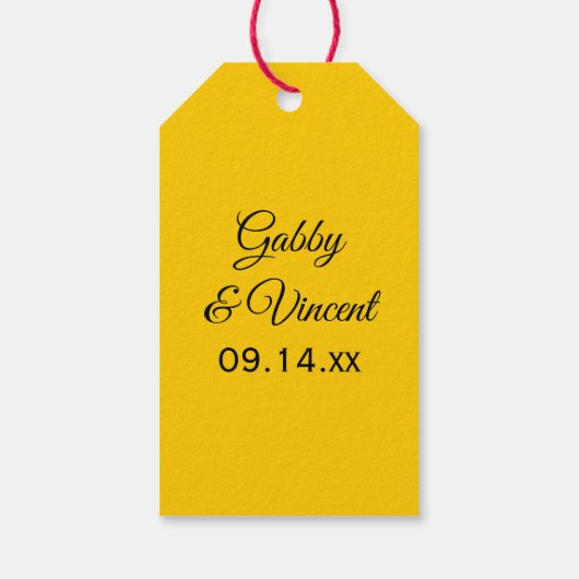 Huwelijksgunstlabels met heldere herfstbladeren cadeaulabel (Achterkant)