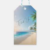 Huwelijksgunstlabels voor het strand cadeaulabel (Voorkant)