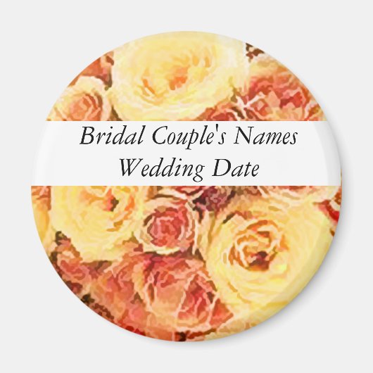 Huwelijksgunstmagnetensjabloon Magneet (Voorkant)