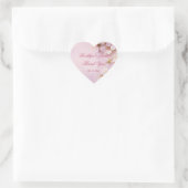 Huwelijksgunststickers met Aangepaste Hartvormige  Hart Sticker (Tas)