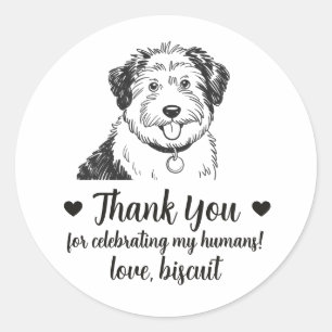 Huwelijksgunststickers met op maat gemaakte Old En Ronde Sticker