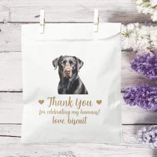 Huwelijksgunstzak voor honden bedankzakje