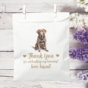 Huwelijksgunstzak voor honden bedankzakje