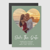 Huwelijkshart Bewaar de datum Foto Magnetische Kaa (Voorkant / Achterkant)