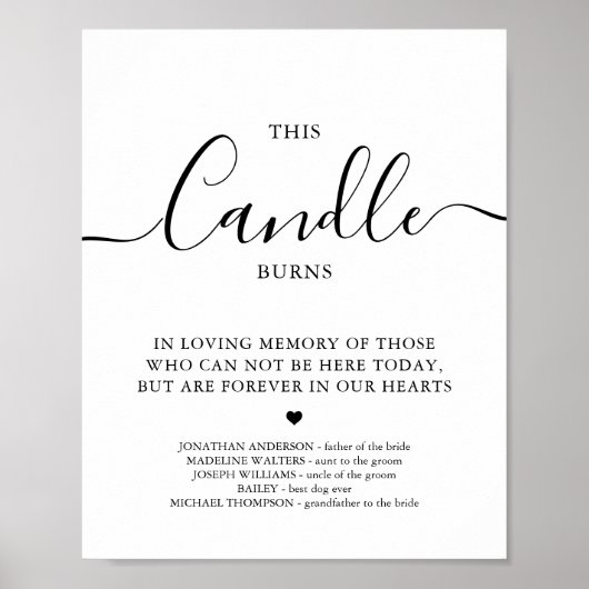 Huwelijksherdenking Persoonlijk Deze Kaars BrandT Poster (Voorkant)