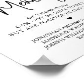 Huwelijksherdenking Persoonlijk Ter Herinnering Aa Poster (Hoek)