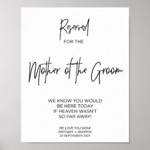 Huwelijksherdenking Voorbehouden aan de Moeder van Poster