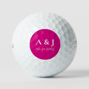 Huwelijksherinneringen Fuschia Titleist Pro VI Golfballen