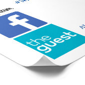 Huwelijksinformatie hashtag foto poster (Hoek)