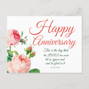 Huwelijksjubileum Bloemrijk Psalm 118:24 Briefkaart