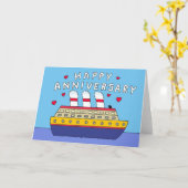 Huwelijksjubileum Cruise Scheepswens Kaart (Gele Bloem)