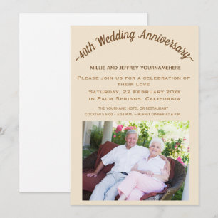Huwelijksjubileum Feest Fotokaart Kaart