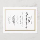 Huwelijksjubileum Foto Uitnodiging voor elk jaar (Achterkant)