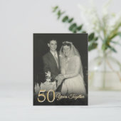 Huwelijksjubileum Foto Uitnodiging voor elk jaar (Staand voorkant)
