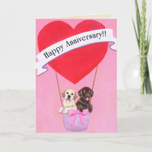 Huwelijksjubileum Labradors Kaart
