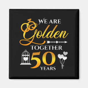 Huwelijksjubileum mannen 50 jaar samen goud magneet