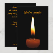 Huwelijksjubileum met kaars kaart (Voorkant / Achterkant)