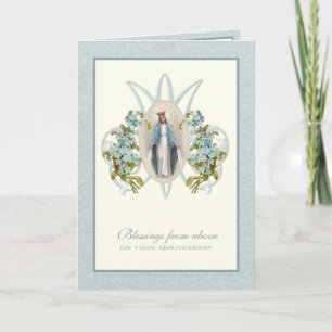 Huwelijksjubileum Religieuze kaart van de Maagd Ma