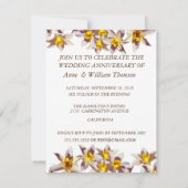 Huwelijksjubileum uitnodigingen van narcissen (Achterkant)