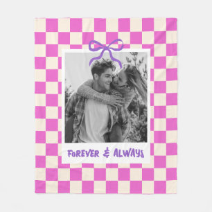 Huwelijksjubileum voor koppel met aangepaste foto fleece deken