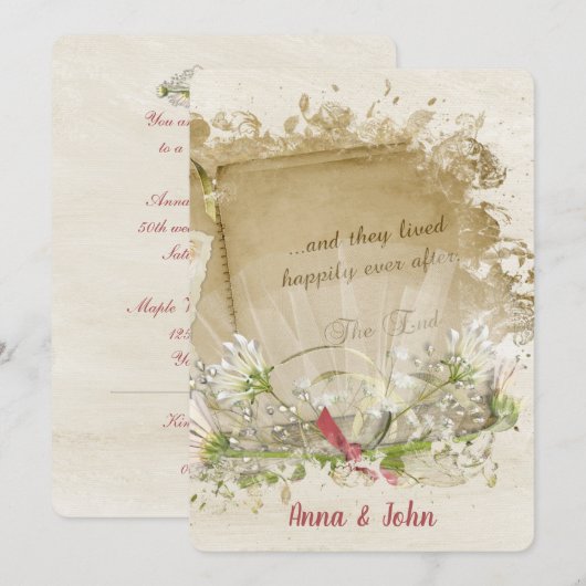 Huwelijksjubileumboek Kaart (Voorkant / Achterkant)