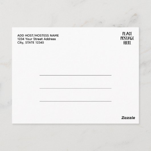 Huwelijksjubileumfeest Moderne Polka 50ste goud Briefkaart (Achterkant)