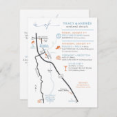 Huwelijkskaart Inlage Custom Design voor Andres Informatiekaartje (Voorkant / Achterkant)