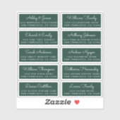 Huwelijkskaart kalligrafie gastadreslabels sticker (Vel)