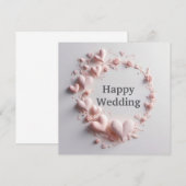 Huwelijkskaart met felicitaties kaart (Voorkant / Achterkant)