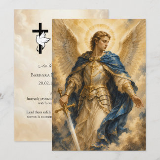 Huwelijkskaart met St. Michaël-rouwgebed 5x7 inch Kaart
