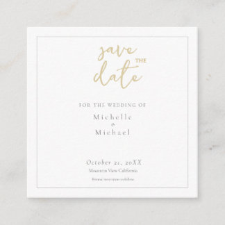 Huwelijkskaart Moderne Calligrafie Save the Date Informatiekaartje