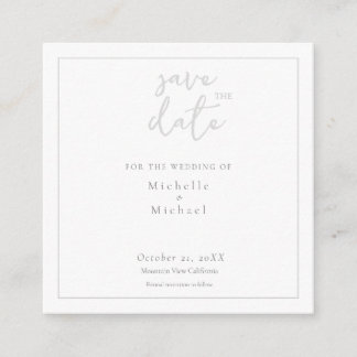 Huwelijkskaart Moderne Calligrafie Save the Date Informatiekaartje