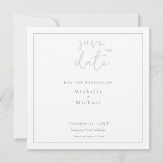 Huwelijkskaart Moderne Calligrafie Save the Date Kaart