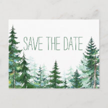 Huwelijkskaart sparrenboom Save the Date