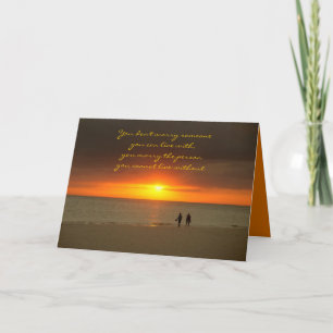 Huwelijkskaart Sunset Love Kaart