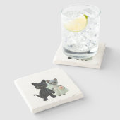 Huwelijkskatten Stenen Onderzetter (Zijkant)