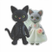 Huwelijkskatten Sticker (Voorkant)