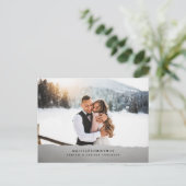 huwelijkskerstvakantie aankondiging briefkaart (Staand voorkant)