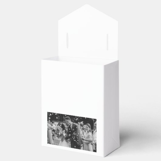 Huwelijkskrant Leuk Zwart & Wit Foto Bruiloft Bedankdoosjes (Geopend)