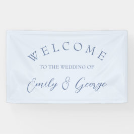 Huwelijkslicht blauw welkomstbord spandoek
