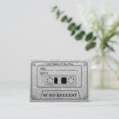 Huwelijkslied Verzoek Modern Zilver Cassette-inzet Informatiekaartje (Staand voorkant)