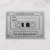 Huwelijkslied Verzoek Modern Zilver Cassette-inzet Informatiekaartje (Voorkant)