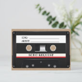 Huwelijkslied Verzoek Vintage Cassette Kracht RSVP (Staand voorkant)